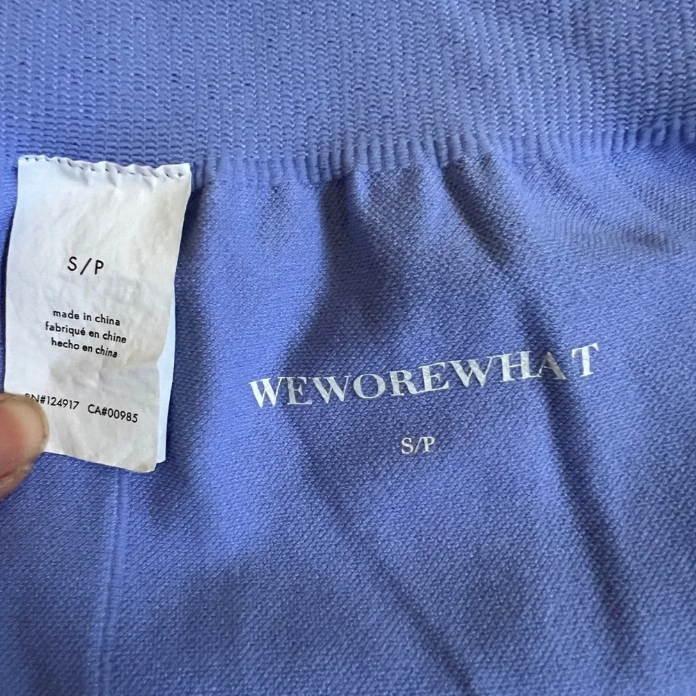 WeWoreWhat Periwinkle Blue Ribbed Onesie sz Small - Picture 7 of 8